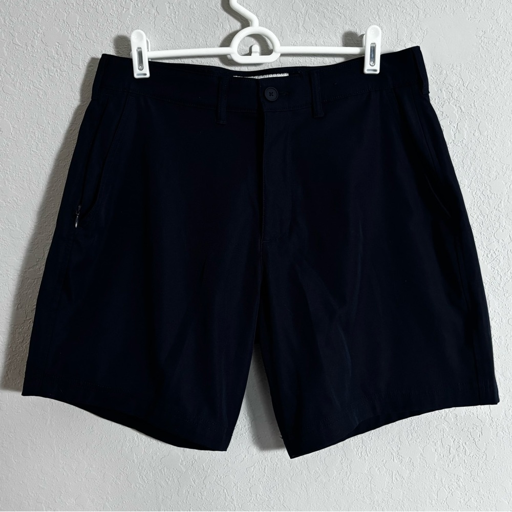 Abercrombie & Fitch Men's Navy Flat Front Shorts
